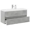 Image de vidaXL Ensemble de meubles de salle de bain 2 pcs gris béton