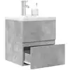 Image de vidaXL Ensemble de meubles de salle de bain 2 pcs gris béton