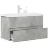 Image de vidaXL Ensemble de meubles de salle de bain 2 pcs gris béton