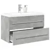 Image de vidaXL Ensemble de meubles de salle de bain 2 pcs gris béton