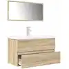 Image de vidaXL Ensemble de meubles de salle de bain 3 pcs chêne sonoma