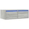 Image de vidaXL Tv-meubel met LED-verlichting 75x35,5x25 cm grijs sonoma eiken
