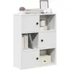 Image de vidaXL Bibliothèque blanc 60x24x76,5 cm bois d'ingénierie