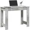 Image de vidaXL Bureau gris béton 100x45x75 cm bois d'ingénierie