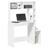 Image de vidaXL Bureau avec étagères blanc 100x45x140 cm bois d'ingénierie