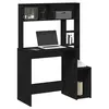 Image de vidaXL Bureau avec étagères noir 100x45x140 cm bois d'ingénierie