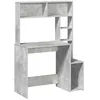 Image de vidaXL Bureau avec étagères gris béton 100x45x140 cm bois d'ingénierie