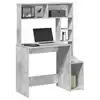 Image de vidaXL Bureau avec étagères gris béton 100x45x140 cm bois d'ingénierie