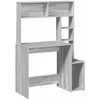 Image de vidaXL Bureau avec étagères sonoma gris 100x45x140cm bois d'ingénierie