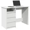 Image de vidaXL Bureau blanc 102x50x75 cm bois d'ingénierie