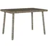 Image de vidaXL Table basse de jardin rectangulaire gris 60x40x37 cm rotin