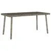 Image de vidaXL Table basse de jardin rectangulaire gris 80x40x37 cm rotin
