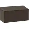 Image de vidaXL Boîte de rangement de jardin marron 110x50x58 cm résine tressée