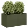 Image de vidaXL Jardinière vert olive 80x40x40 cm acier laminé à froid