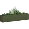 Image de vidaXL Jardinière vert olive 200x40x40 cm acier laminé à froid