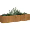 Image de vidaXL Jardinière rouillé 200x40x40 cm acier inoxydable