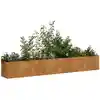 Image de vidaXL Jardinière rouillé 280x40x40 cm acier inoxydable
