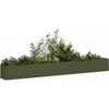 Image de vidaXL Jardinière vert olive 360x40x40 cm acier laminé à froid