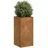Image de vidaXL Jardinière rouillé 40x40x80 cm acier inoxydable