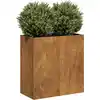 Image de vidaXL Jardinière rouillé 80x40x80 cm acier inoxydable