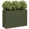 Image de vidaXL Jardinière vert olive 120x40x80 cm acier laminé à froid