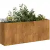 Image de vidaXL Jardinière rouillé 200x40x80 cm acier inoxydable