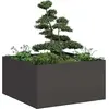 Image de vidaXL Jardinière noir 80x80x40 cm acier laminé à froid