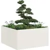 Image de vidaXL Jardinière blanc 80x80x40 cm acier laminé à froid