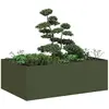 Image de vidaXL Jardinière vert olive 120x80x40 cm acier