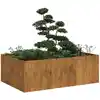 Image de vidaXL Jardinière rouillé 120x80x40 cm acier inoxydable
