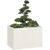 Image de vidaXL Jardinière blanc 120x80x80 cm acier