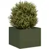 Image de vidaXL Jardinière vert olive 40x40x30 cm acier