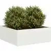 Image de vidaXL Jardinière blanc 80x80x30 cm acier