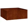 Image de vidaXL Jardinière rouillé 100x100x40 cm acier inoxydable, pot de fleurs, support de plantes, lit surélevé, support de jardinière, bac à plantes