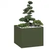Image de vidaXL Jardinière vert olive 100x100x80 cm acier