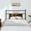 Image de vidaXL Tête de lit de remplacement chêne fumé 75 cm bois d'ingénierie et acier