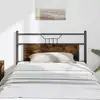 Image de vidaXL Tête de lit de remplacement chêne fumé 100 cm bois d'ingénierie et acier