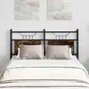 Image de vidaXL Tête de lit de remplacement chêne fumé 120 cm bois d'ingénierie et acier