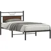 Image de vidaXL Cadre de lit sans matelas chêne marron 100x200 cm