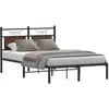 Image de vidaXL Cadre de lit sans matelas chêne marron 120x190 cm