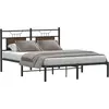 Image de vidaXL Cadre de lit sans matelas chêne marron 140x190 cm