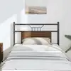 Image de vidaXL Tête de lit de remplacement chêne marron 80 cm bois d'ingénierie et acier