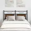 Image de vidaXL Tête de lit de remplacement chêne marron 120 cm bois d'ingénierie et acier