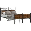 Image de vidaXL Cadre de lit sans matelas chêne fumé 120x190 cm bois ingénierie