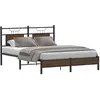 Image de vidaXL Cadre de lit sans matelas chêne marron 150x200 cm