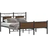 Image de vidaXL Cadre de lit sans matelas chêne marron 140x190 cm