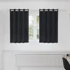 Image de vidaXL Rideaux occultants 2 pcs Noir 140 x 140 cm Velours
