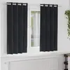 Image de vidaXL Rideaux occultants 2 pc Noir 140 x 175 cm Velours