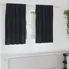 Image de vidaXL Rideaux occultants 2 pcs Noir 140 x 140 cm Velours