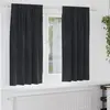 Image de vidaXL Rideaux occultants 2 pcs Noir 140 x 175 cm Velours
